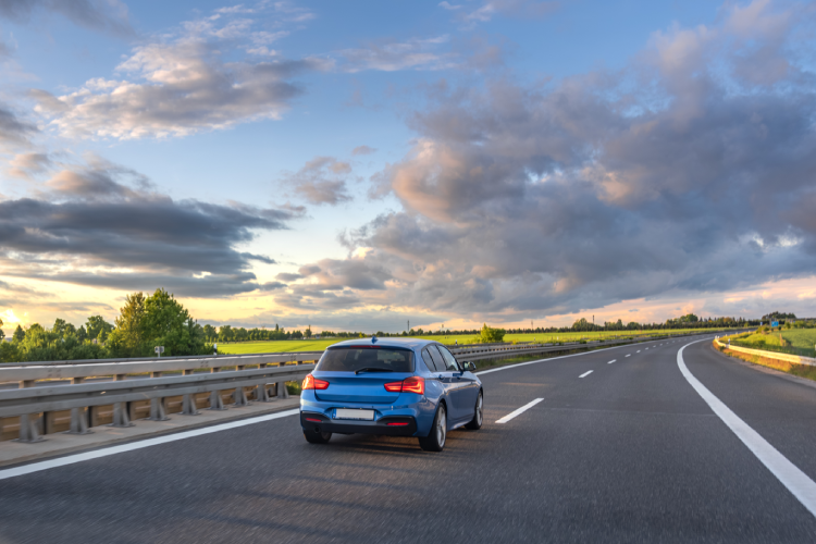 Image of car on a highway