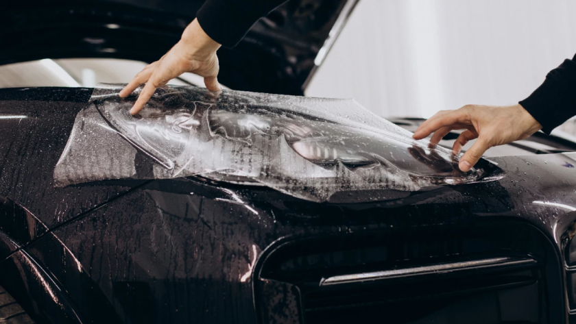 Image of PPF being applied to a car