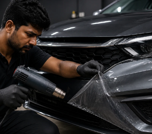 technician-removing-car-ppf-with-heat-gun